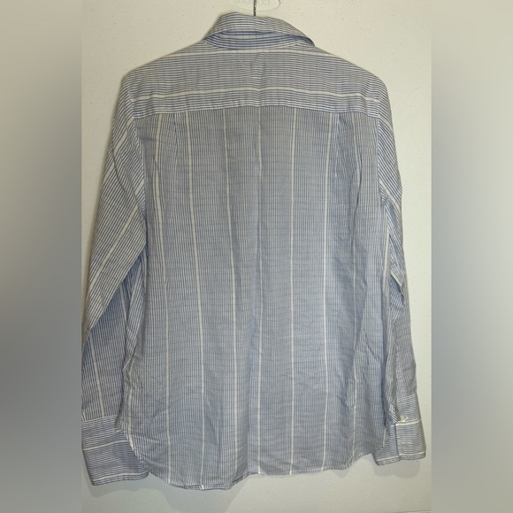 J. Crew Women's Blue Striped Button Down Shirt. 100% Cotton. - Picture 2 of 10